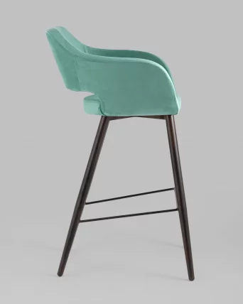 Стул барный Саймон Б велюр Морской_2