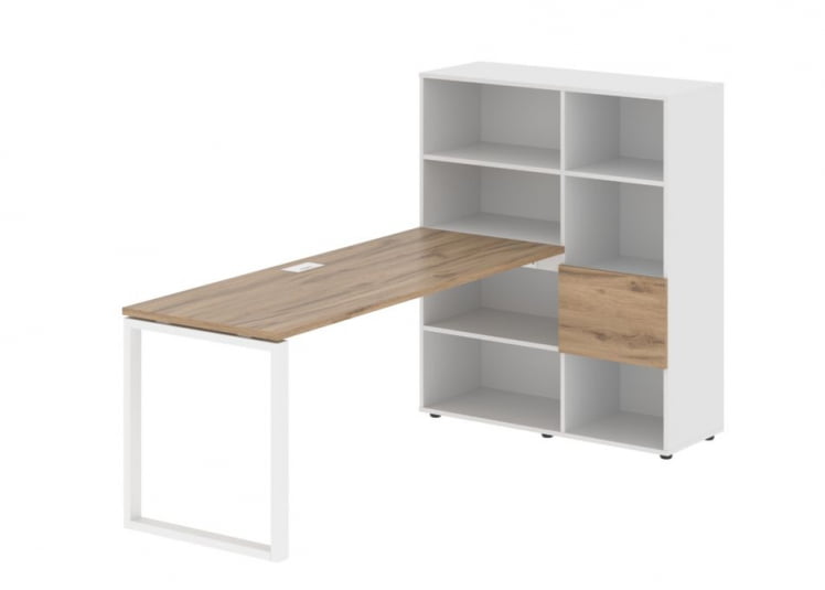 Рабочая станция EDIS EQRST 1117 Дуб Денвер светлый Белый Белый_0