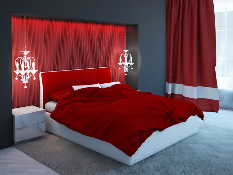 Кровать Visconti Красный\Белый_0