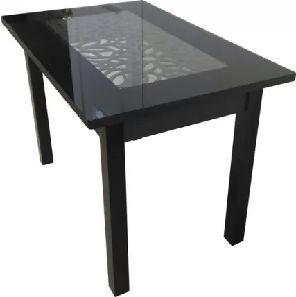 Стол обеденный Прямоуг. ажур ноги Мажор С-30 черная ЛДСП венге_1