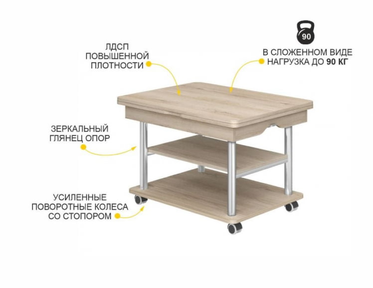 Журнальный стол-трансформер Агат-22.2 Кронберг_1