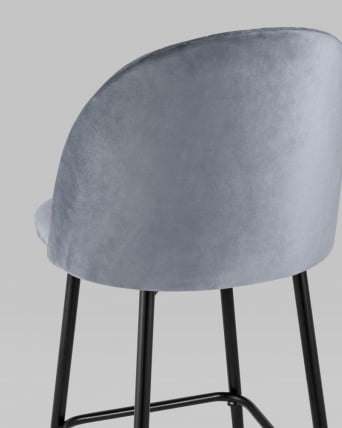 Стул барный Марсель Б велюр Серый_6