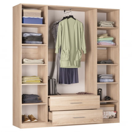 Шкаф распашный Р-198х180х45-2(ДСС-Белый) / R-198х180х45-2(ДСС-Белый)_1