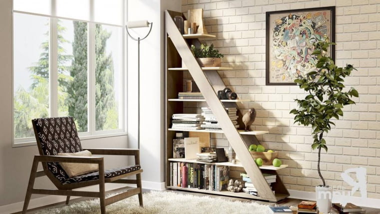 Стеллаж тип 14 Дуб Сонома трюфель-бежевый_1