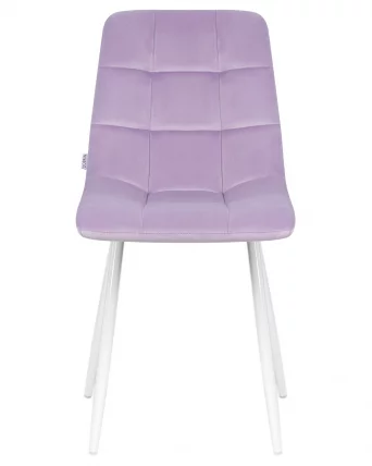 Стул обеденный DOBRIN ALEX белые ножки Фиолетовый велюр V108-49_5