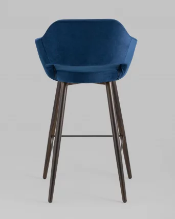 Стул барный Саймон Б велюр Темно-синий_4