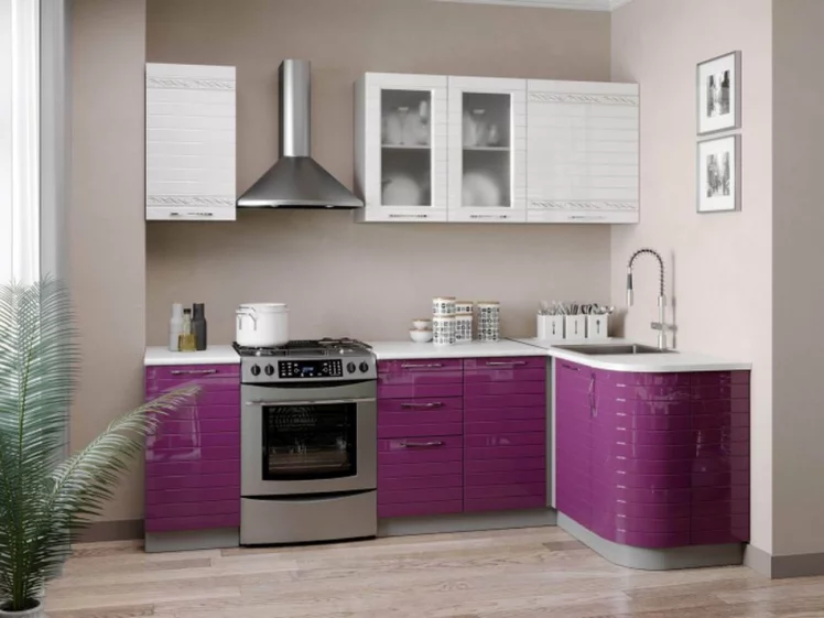 Тумба кухонная угловая 1000 Анастасия ЛД 021.062.000 Ежевика_4