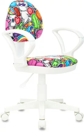Кресло детское Бюрократ KD-3/WH/ARM/MASKARAD_0