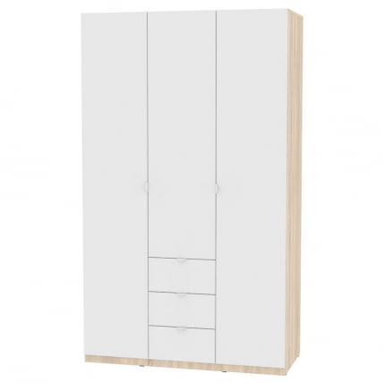 Шкаф распашный Р-230х135х60-3-ТР(ДСС-Белый) / R-230х135х60-3-TR(ДСС-Белый)_0