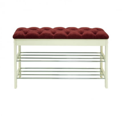 Банкетка Грейс Молочный дуб Бордовый_1