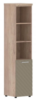 Шкаф колонка с глухой малой дверью и топом (правый) Torr LUX TLHC 42.5 R Дуб Каньон Капучино_0