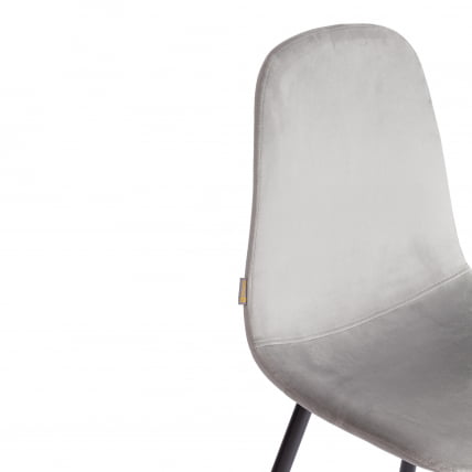 Стул BREEZE (mod. JSC-58) Велюр/металл , 44 х 53 х 86 см, grey (серый) HLR 19 / черный_7