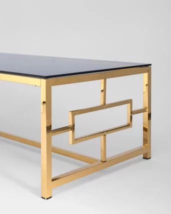 Журнальный стол БРУКЛИН 120x60 Золото стекло smoke_4
