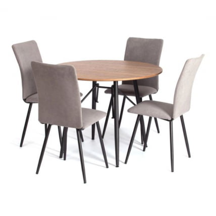 Стул обеденный La Rousse NEW, флок , серый/черный, 29, 45x55x93 см_15