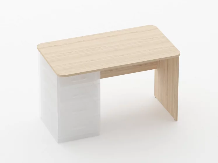 Стол прямой под встроенную тумбу Glassy 1.101.12Л Венге_0