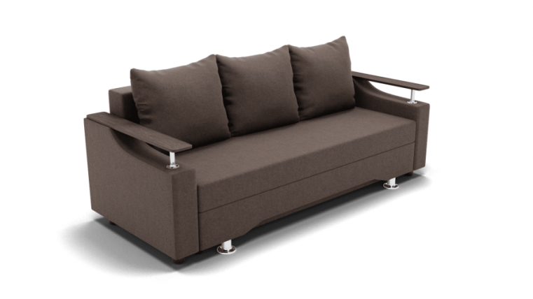 Диван Манго (ЗР) Цвет фасада: Коричневый; Тип: Прямой; Материал фасада: Металл/Велюр_0