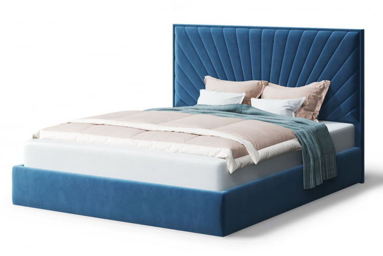 Кровать Леона, 2000кс1600 мм, синий / 2000x1600_0