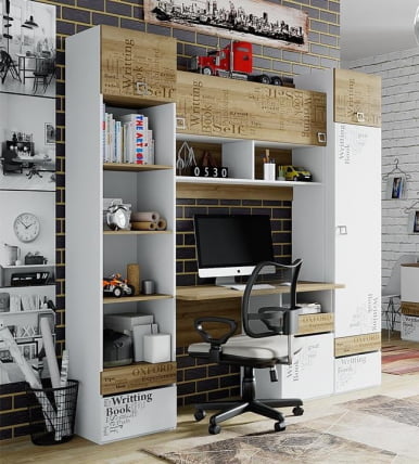 Полка настольная Оксфорд ТД-139.15.11 Ривьера Белый с рисунком_3