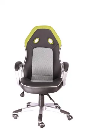 Кресло геймерское Everprof Drive TM Экокожа Зеленый_2