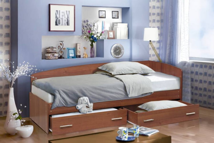 Кровать Софа №2 900*2000 Итальянский орех_0