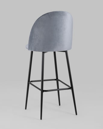 Стул барный Марсель Б велюр Серый_5