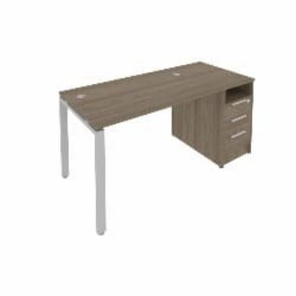 Рабочая станция с опорной тумбой Metal System Б.РС-СТП -1.2 Вяз/Серый_0