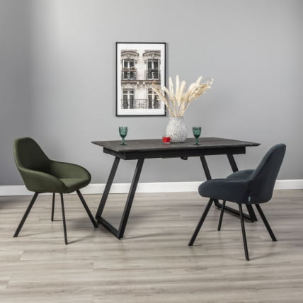 Стол Пеле раздвиж. 140-180 Темный мрамор/Бабочка_10