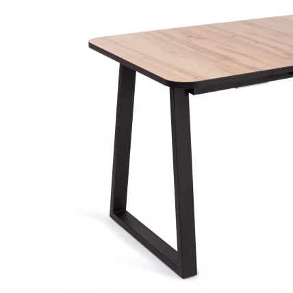 Стол MALTIDO ЛДСП/HPL/металл, 130 х 75+30 х 75 см, Агат серый/черный_7