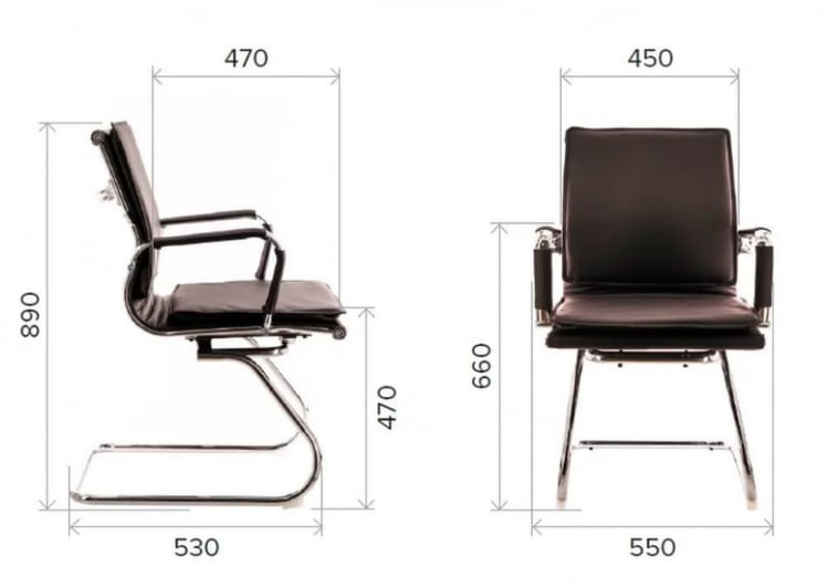 Кресло для посетителей Nerey CF экокожа Бежевый_4