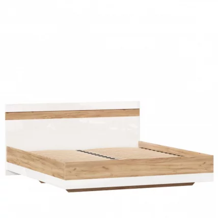 Кровать двуспальная 1800 Фиджи ЛД 659.082.000 Дуб Золотой Белый_1