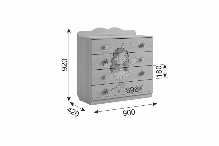 Детский гарнитур Чудо К2 Белый рамух/нежно-розовый (велюр)_1