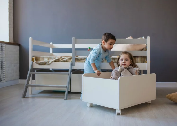 Лестница к кроватям 1400*800 RooRoom VK-10с Серая_2