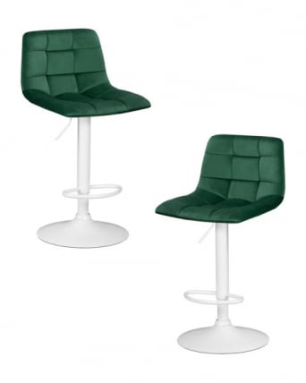 Стул барный ДОБРИН ТАИЛОР ВХИТЕ (зеленый велюр (МДЖ9-88)) 2 шт / DOBRIN TAILOR WHITE (MJ9-88))_0