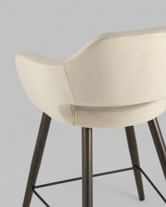Стул полубарный Саймон (ПБ) велюр Бежевый_4