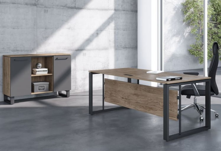 Стол руководителя ENIO EST 169 Кария Пальмира/Антрацит_1