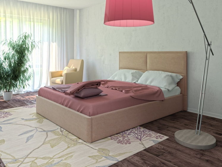 Кровать 1600 Прага Савана Хазел (светло-коричневый)_0