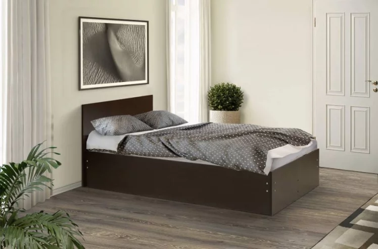 Кровать на уголках №4 1200*2000 Дуб молочный_0