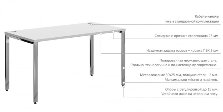 Рабочая станция XTEN GLOSS XGWST 1214 Белая_2