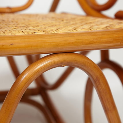 Кресло-качалка MILANO (разборная) / без подушки / ротанг top quality, 58x136x103 см, Cognac (коньяк)_11