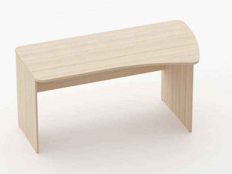 Стол эргономичный Glassy 1.12.16Пр Дуб молочный_0