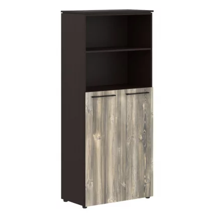 Шкаф с глухими средними дверьми MHC 85.6 Дуб Базель/Венге Магия_0