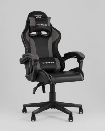 Кресло спортивное TopChairs Shadow черно-серый_0