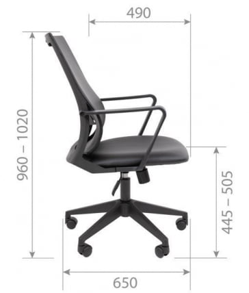 Кресло руководителя Chairman 545 БП экокожа Коричневый_4