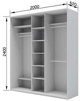 Шкаф-купе Хит-24-20-111 Бук бавария светлый_1