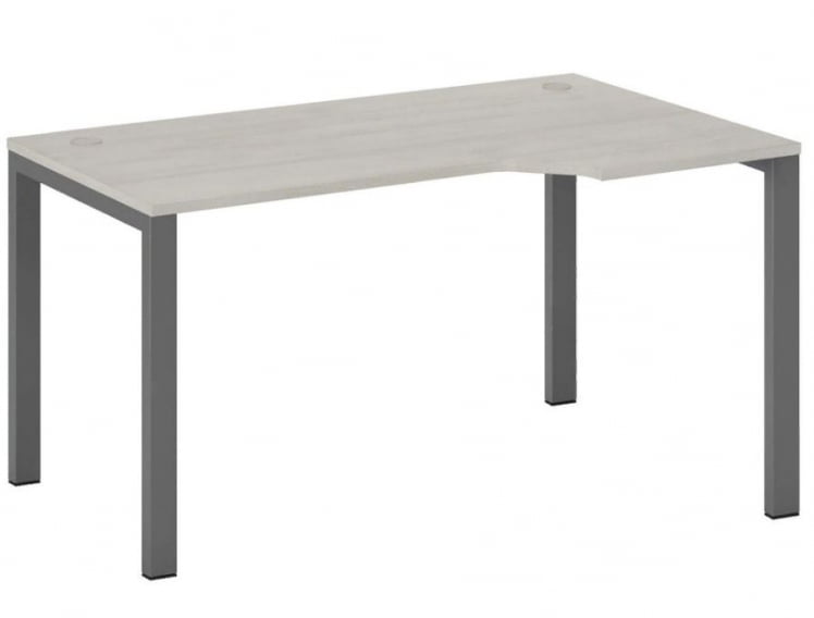 Стол эргономичный правый на металлоопорах New Line NLN36322724 Дуб шамони светлый_0