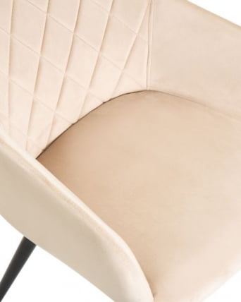 Стул обеденный ДОБРИН РОБЕРТ (черные матовые ножки, велюр В108-98 Бежевый) 2 шт / DOBRIN ROBERT V108-98_7