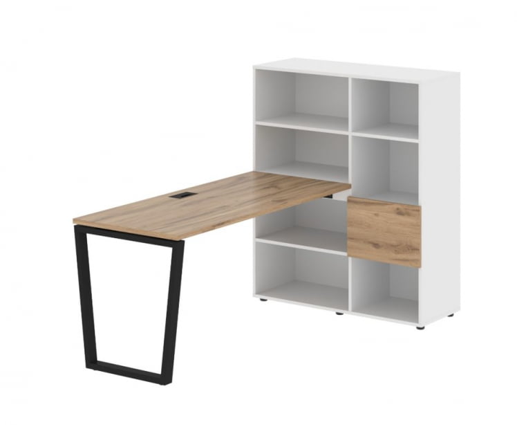 Рабочая станция EDIS EVRST 1115 Дуб Денвер светлый Черный Белый_0