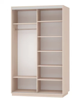 Шкаф-купе двухдверный Экспресс Дуо Экспенс 1400х2400h Дуб молочный_1