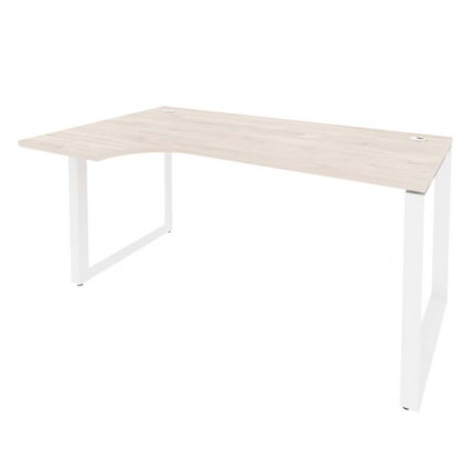 Стол эргономичный левый на О-образном м/к ONIX O.MO-SA-1L Денвер Светлый/Белый_0