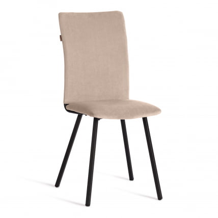 Стул обеденный La Rousse велюр, бежевый/черный, 7, 49х50х93_0